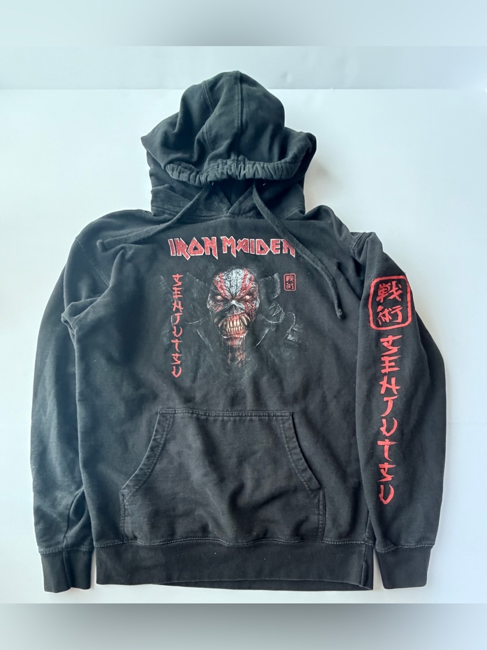 Iron Maiden Senjutsu Samurai Eddie Black Pullover Hoodie Size Med